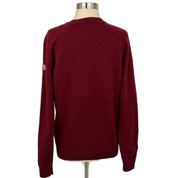 FJALLRAVEN Ovik Knit Sweater 100% Wool Pullover Sweden Nordic Size Large L - Picture 6 of 12